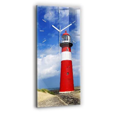 Horloge verticale en verre Phare