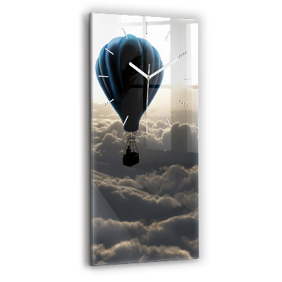 Horloge murale en verre rectangulaire Ballon dans le ciel
