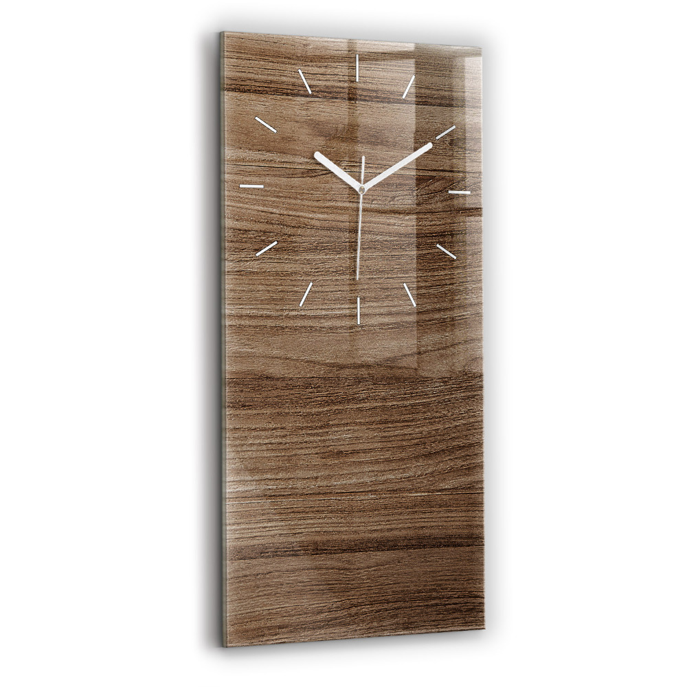 Horloge verticale en verre Bois foncé
