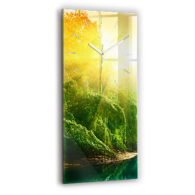 Horloge rectangulaire verticale Nature paisible
