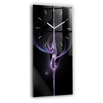 Horloge murale verticale Abstraction violette