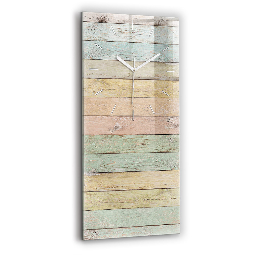Horloge murale verticale Planches colorées