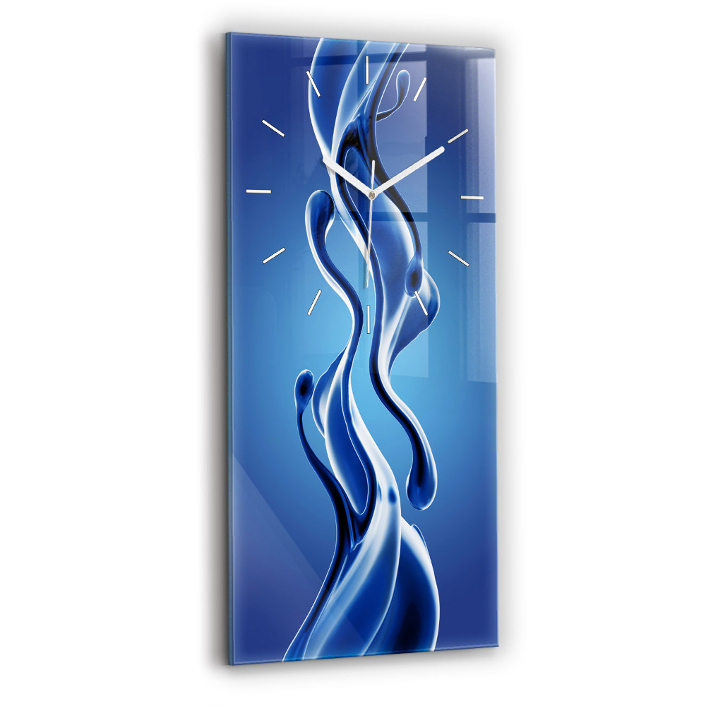 Horloge verticale en verre Abstrait liquide