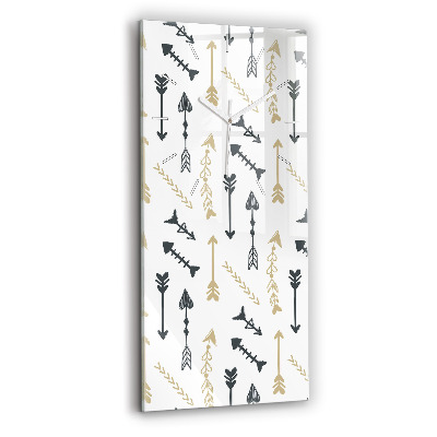 Horloge rectangulaire verticale Motif géométrique pour hipster