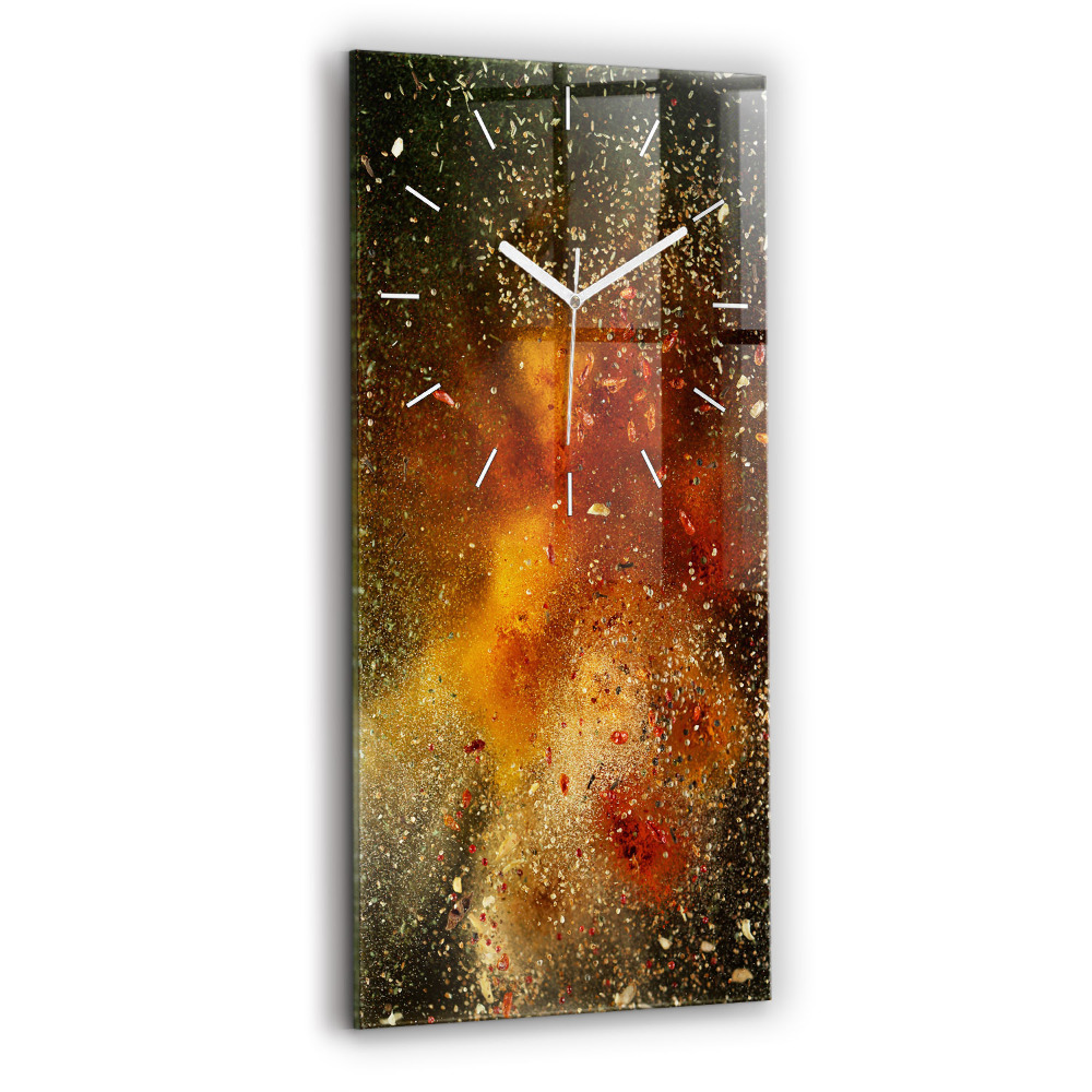 Horloge rectangulaire verticale Abstraction d'épices