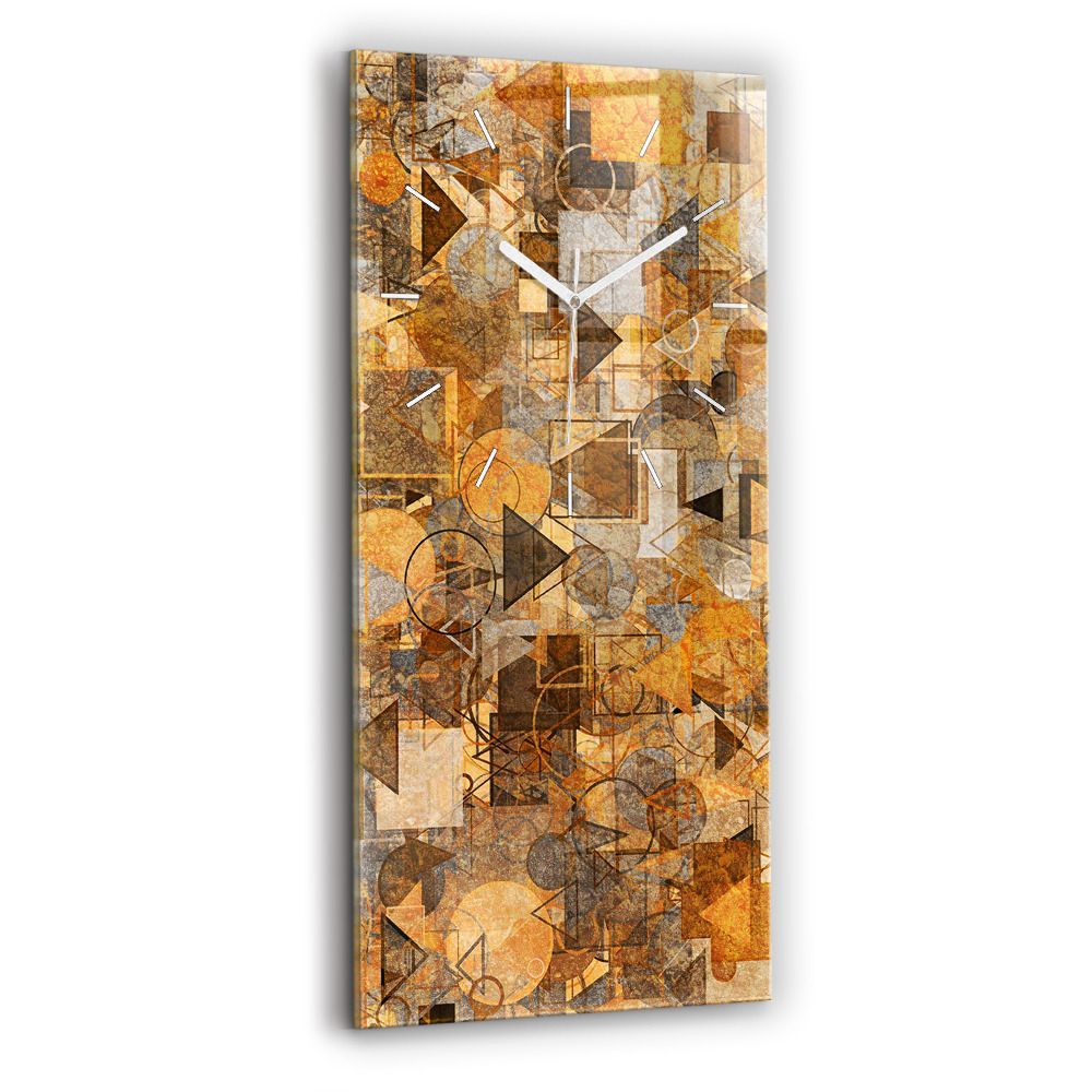 Horloge verticale en verre Formes géométriques