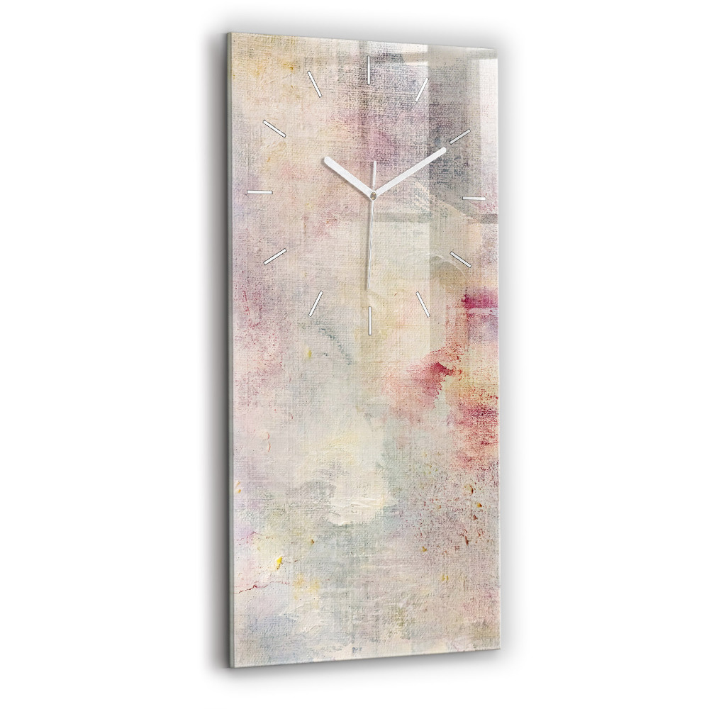 Horloge rectangulaire verticale Abstraction peinte