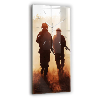 Horloge verticale en verre Marines américains