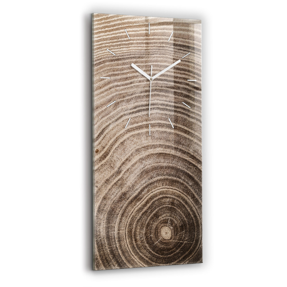Horloge verticale en verre Tronc d'arbre