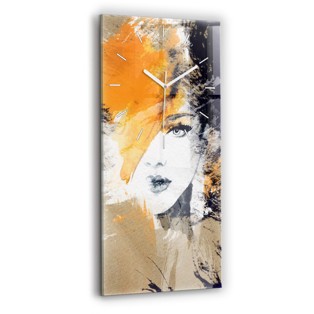 Horloge murale verticale Portrait de femme abstrait