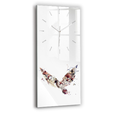 Horloge murale en verre rectangulaire Vue abstraite