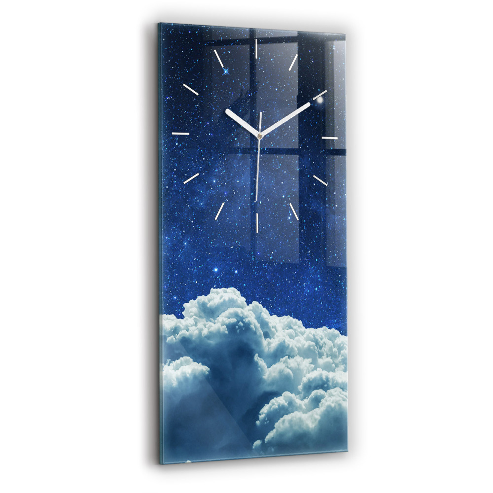 Horloge murale en verre rectangulaire Ciel nocturne
