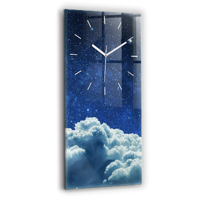 Horloge murale en verre rectangulaire Ciel nocturne