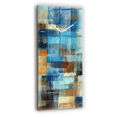 Horloge verticale en verre Fond coloré - abstrait