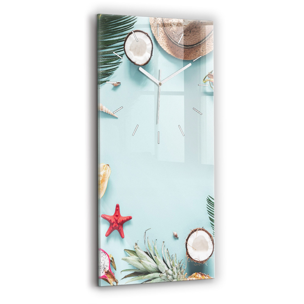 Horloge rectangulaire verticale Composition d'été