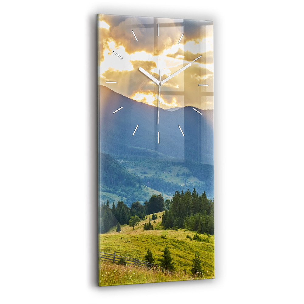Horloge murale verticale Paysage avec forêts