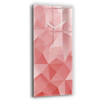 Horloge murale en verre rectangulaire Triangles abstraits