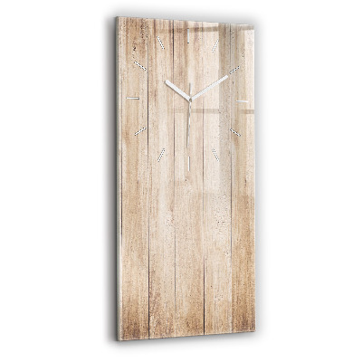 Horloge verticale en verre Texture de bois