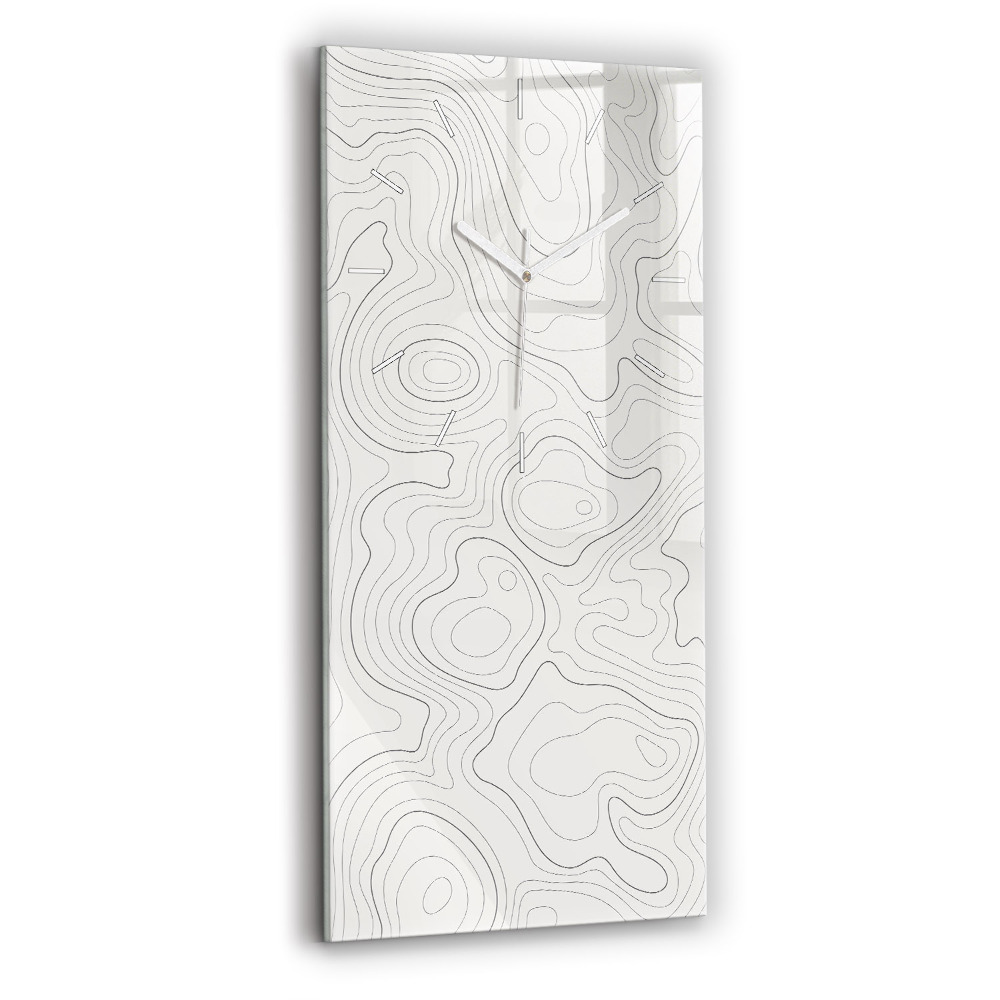 Horloge verticale en verre Taches abstraites