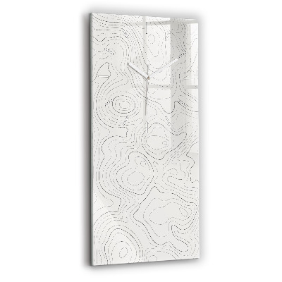 Horloge verticale en verre Taches abstraites