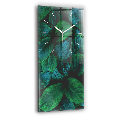 Horloge rectangulaire verticale Feuilles de la nature