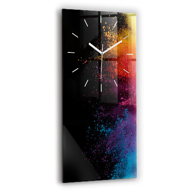 Horloge murale verticale Explosion de couleurs