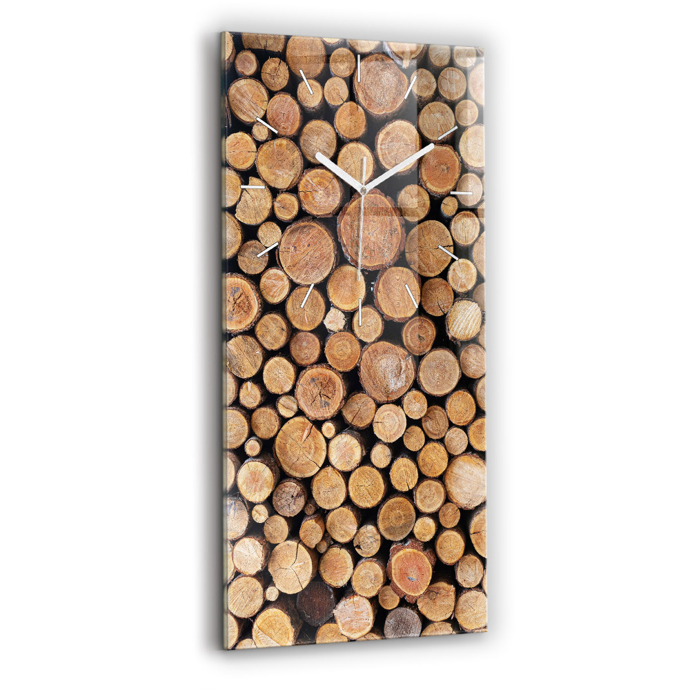 Horloge murale verticale Anneaux d'arbres