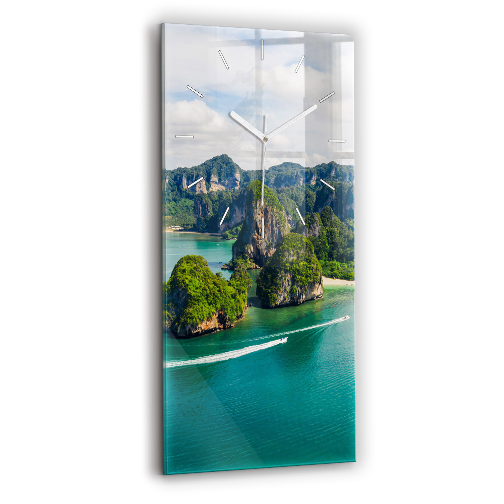 Horloge murale verticale Île en Thaïlande