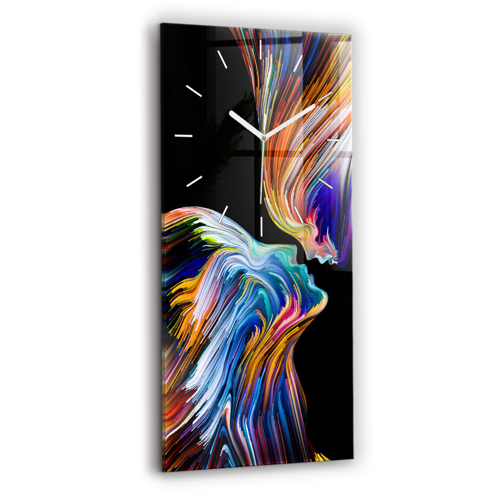 Horloge rectangulaire verticale Art émotionnel