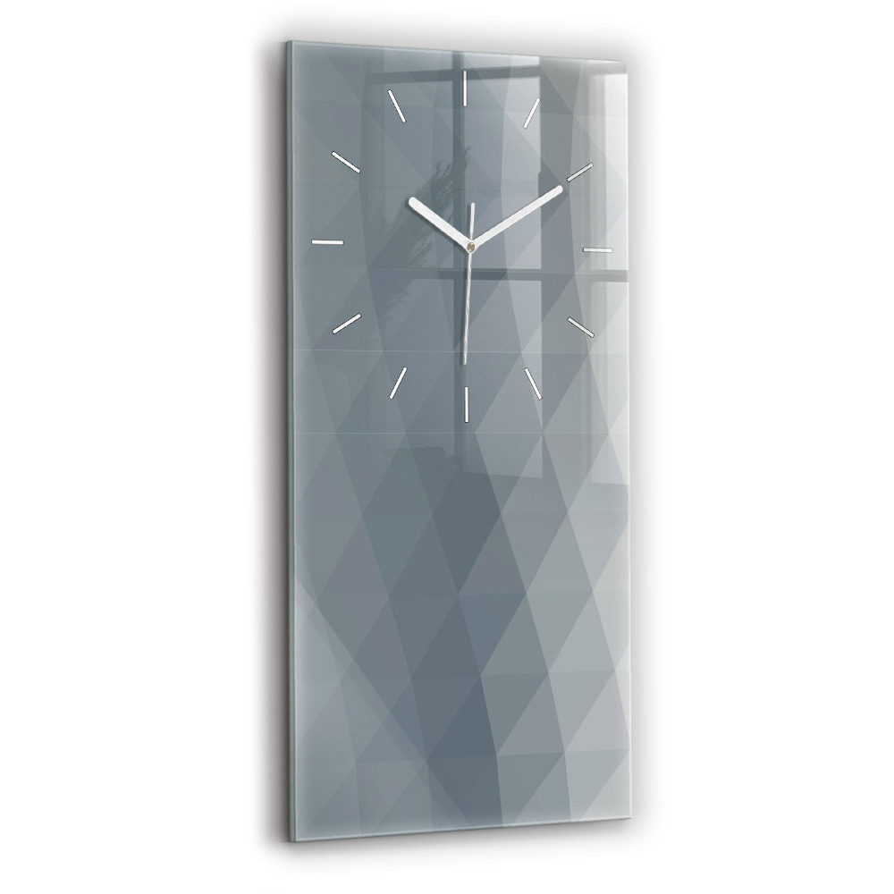 Horloge verticale en verre Abstraction grise