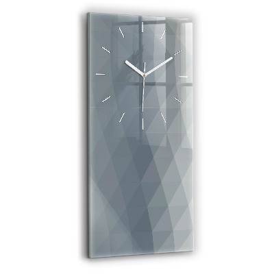 Horloge verticale en verre Abstraction grise
