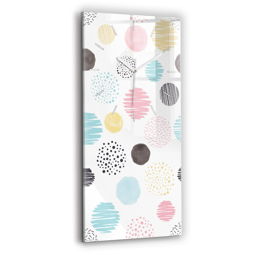Horloge rectangulaire verticale Motif géométrique