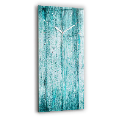 Horloge murale verticale Bois ancien bleu