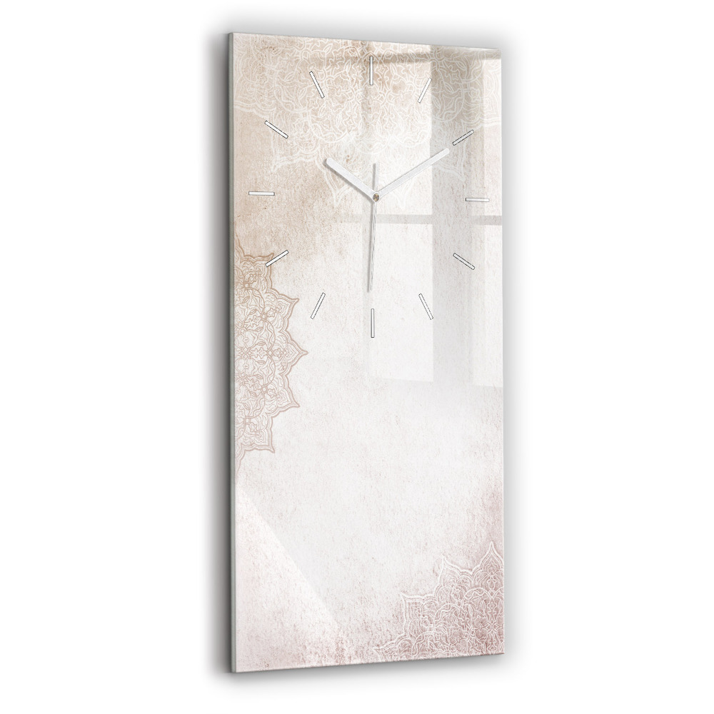 Horloge murale en verre rectangulaire Motif décoratif