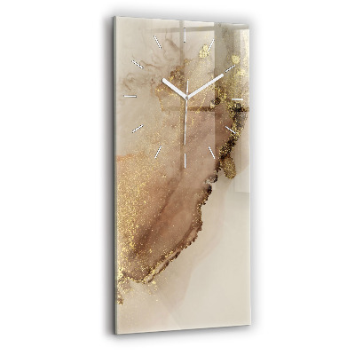 Horloge murale verticale Art moderne beige
