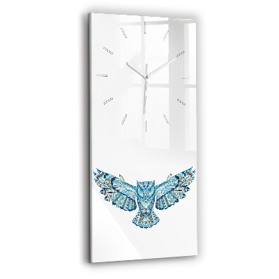 Horloge rectangulaire verticale Hibou en vol