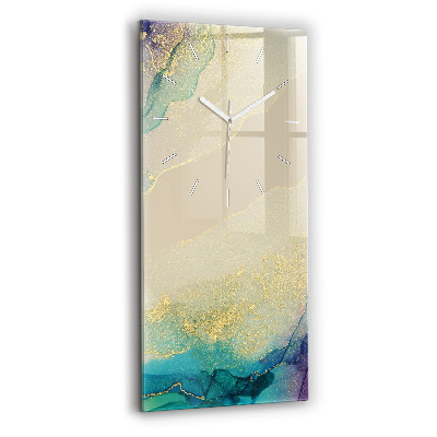 Horloge rectangulaire verticale Abstraction de couleur