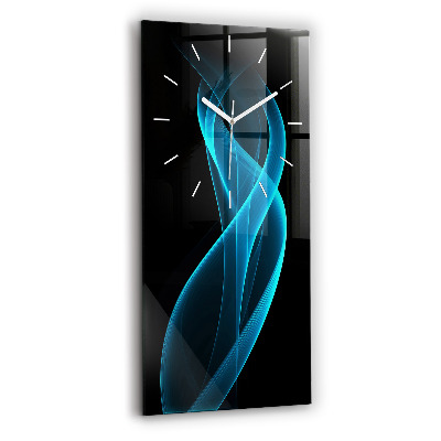 Horloge rectangulaire verticale Abstraction bleue
