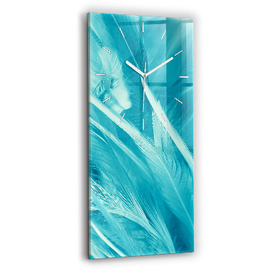 Horloge rectangulaire verticale Vert turquoise vintage