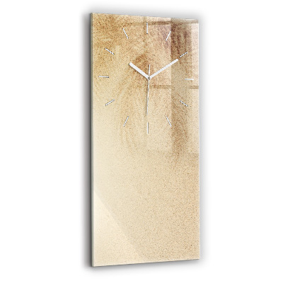 Horloge murale en verre rectangulaire Abstraction dorée