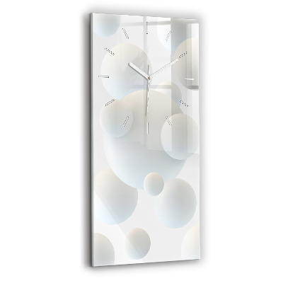 Horloge verticale en verre Boules abstraites