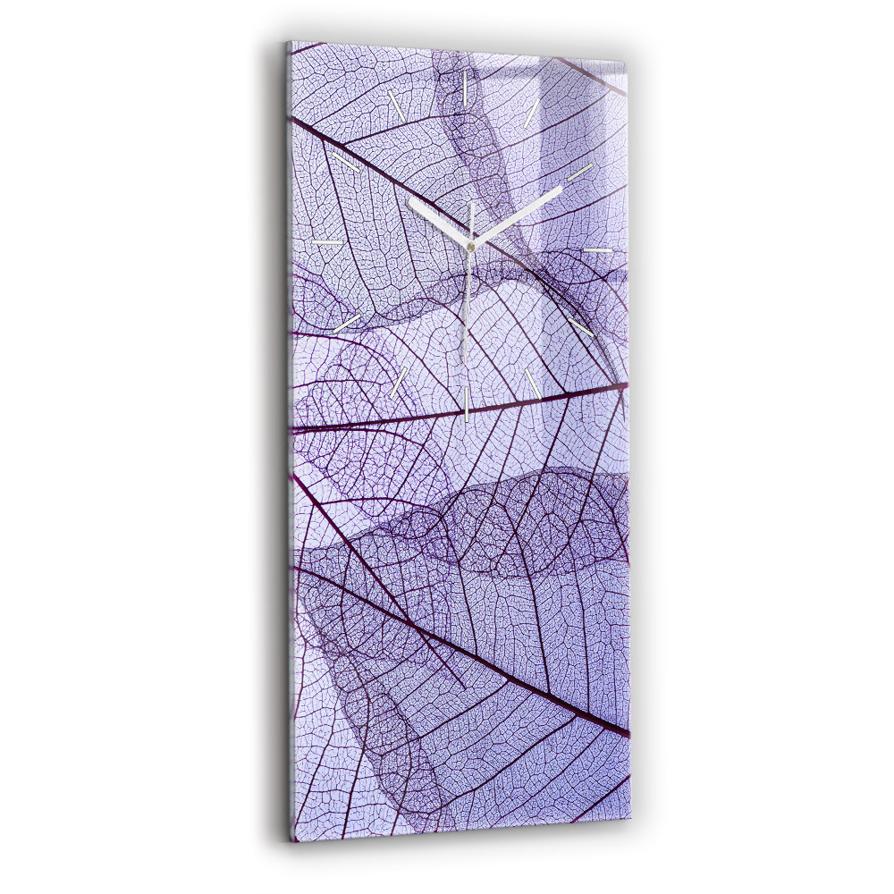 Horloge verticale en verre Feuilles - nature
