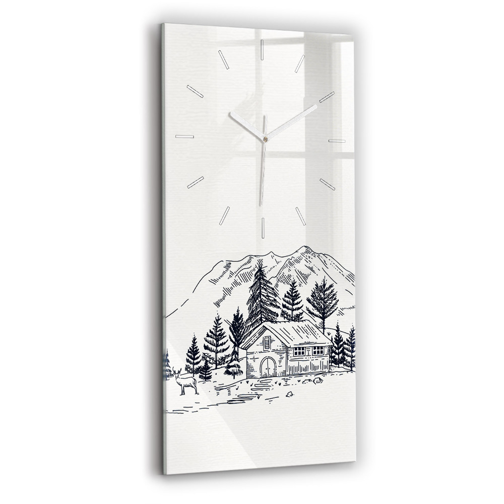 Horloge rectangulaire verticale Ville en dessin animé