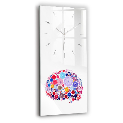 Horloge murale en verre rectangulaire Illustration abstraite colorée