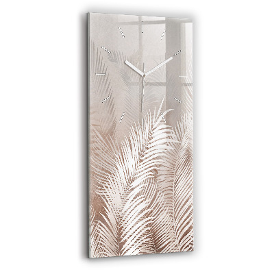 Horloge rectangulaire verticale Feuilles tropicales boho