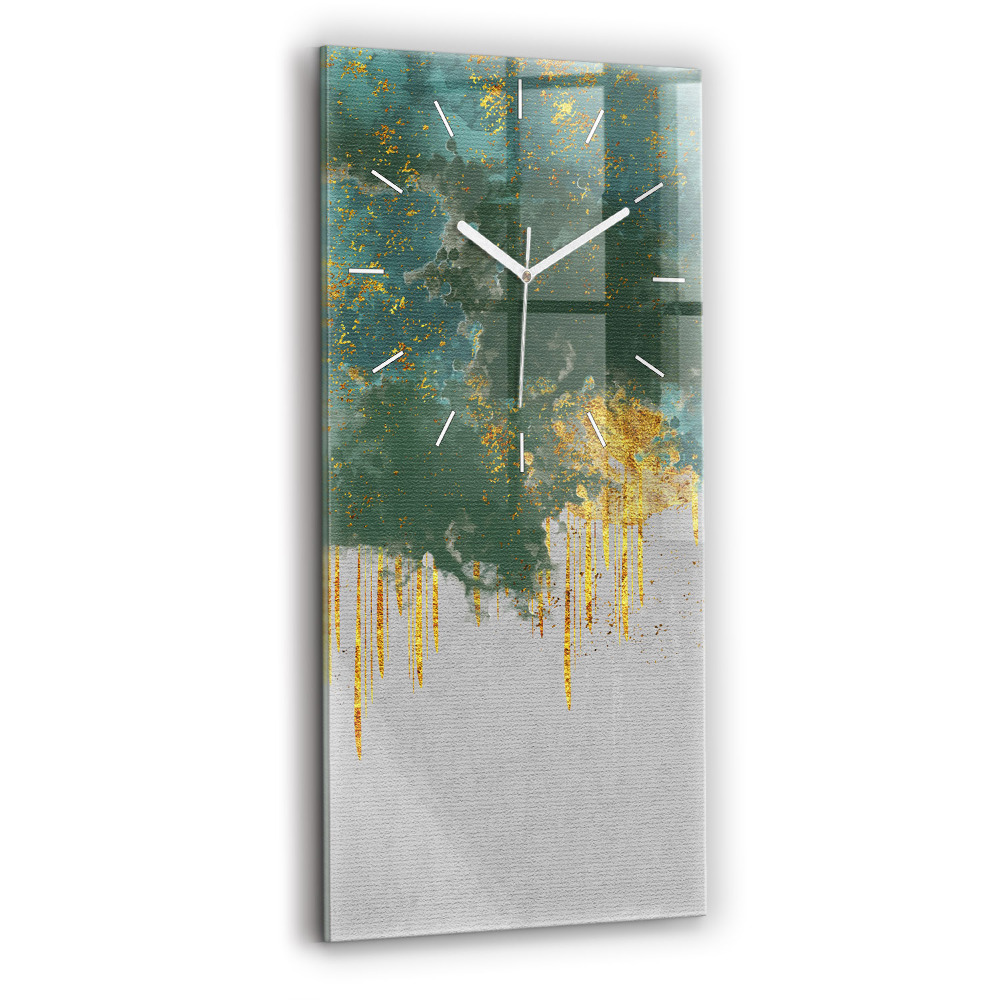Horloge murale en verre rectangulaire Motif décoratif