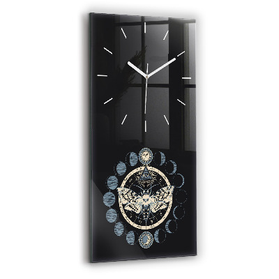 Horloge murale en verre rectangulaire Phases de la lune