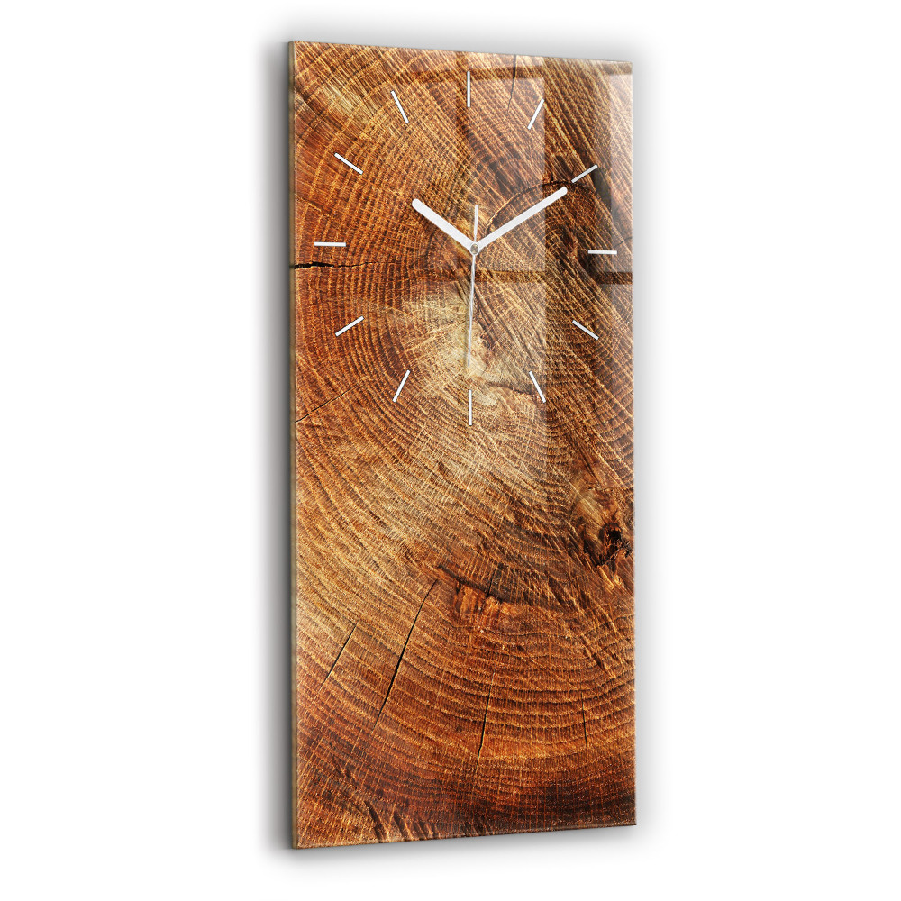 Horloge verticale en verre Vieux tronc d'arbre