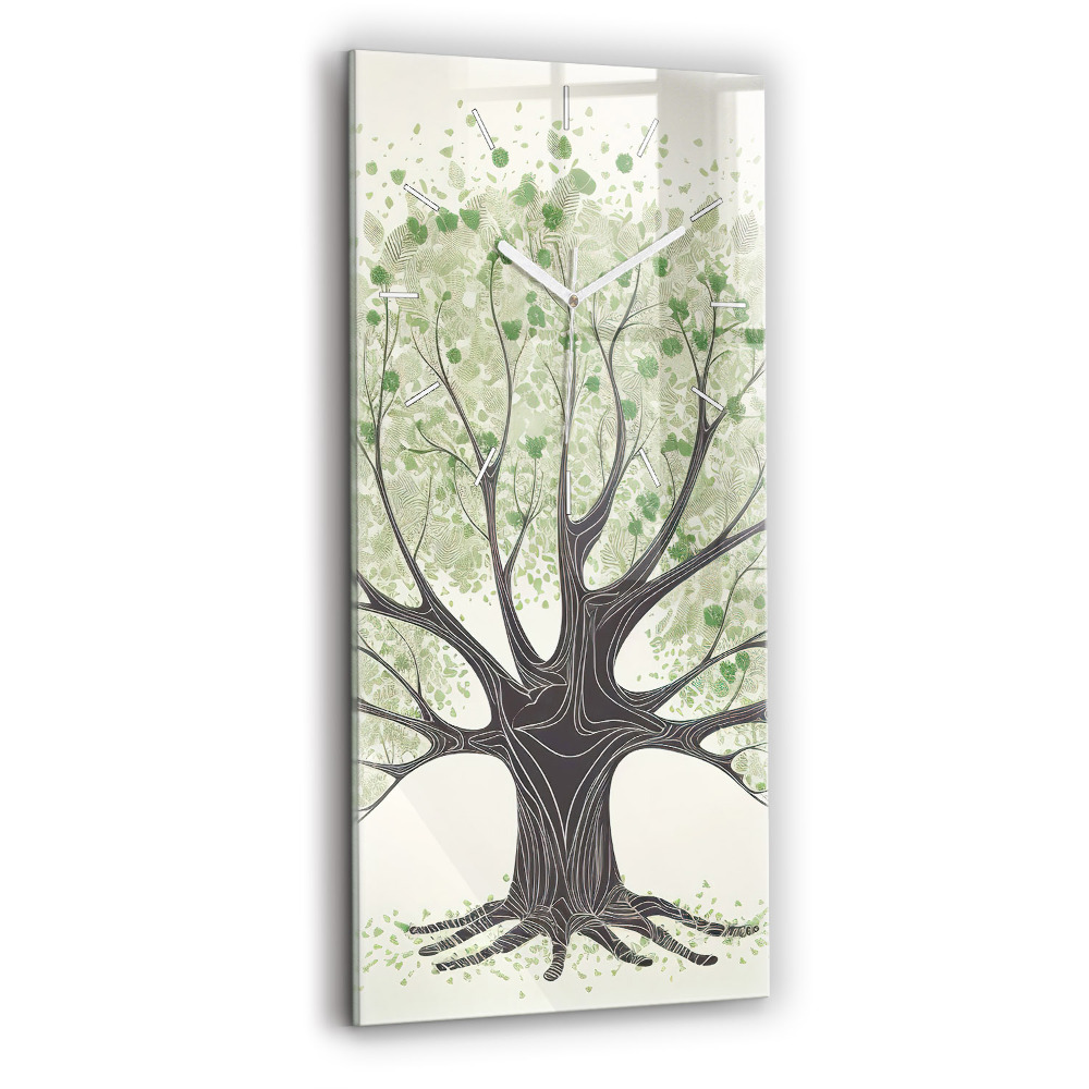 Horloge rectangulaire verticale Grand arbre nature