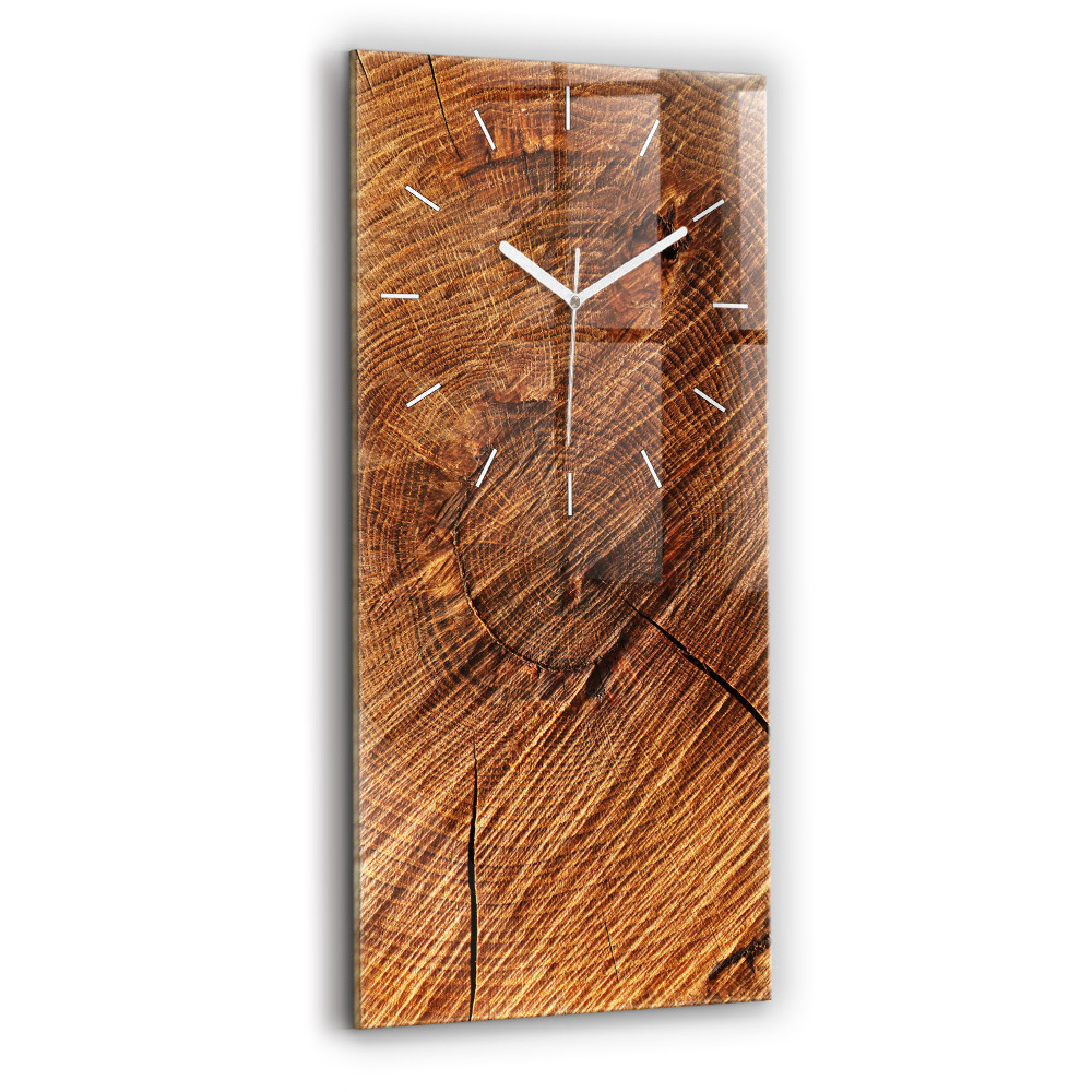Horloge verticale en verre Bois décoratif